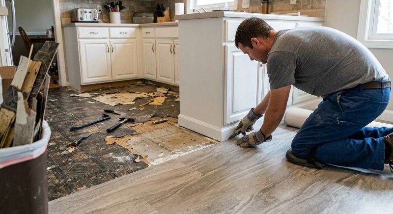 Linoleum Flooring Replacement in Renton, WA