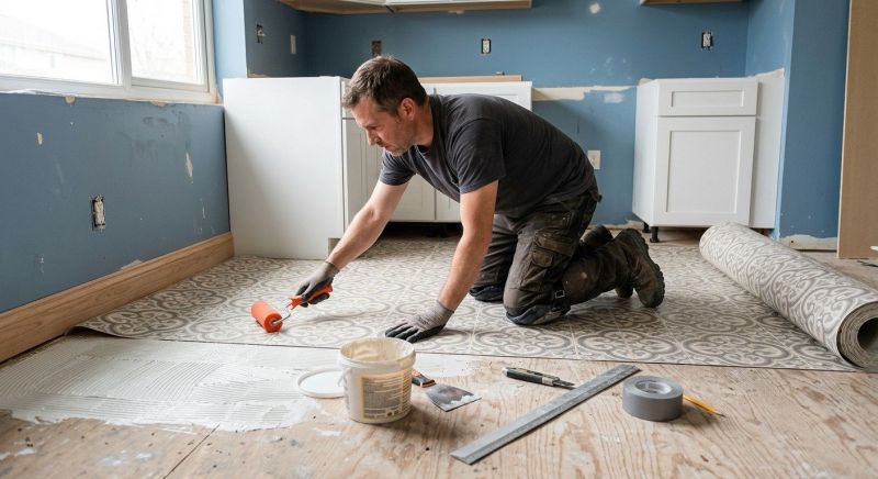 Sheet Linoleum Installation in Woodinville, WA